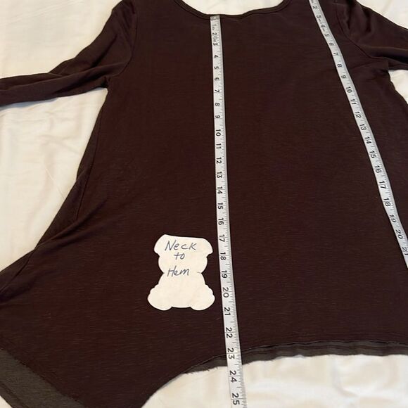 Target sizeM long sleeve brown with brown & cream tie dye sleeve cuffs tunic EUC - Picture 6 of 9